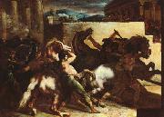  Theodore   Gericault The Race of the Barbary Horses Spain oil painting reproduction